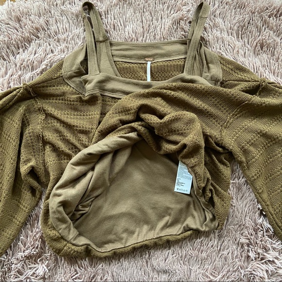 Free People Off The Shoulder Knit Top - Picture 2 of 7